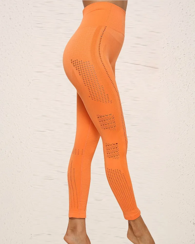 Hollow Out High Waist Butt Lifting Sports Yoga Pants