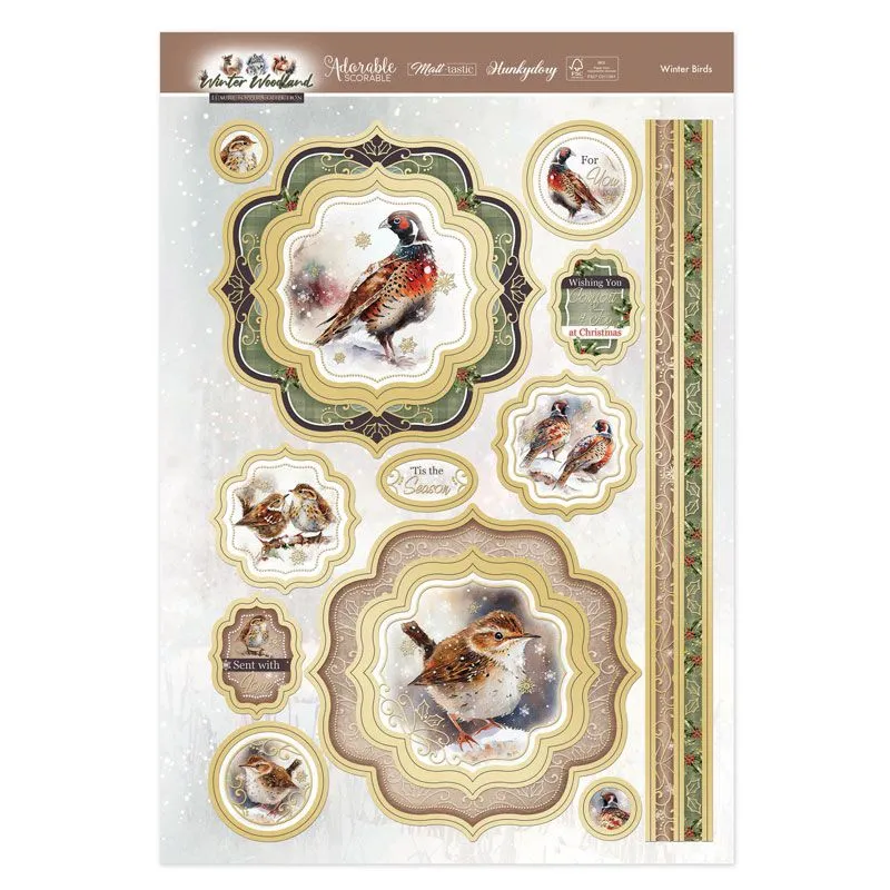 Hunkydory Winter Birds Luxury Topper Set*