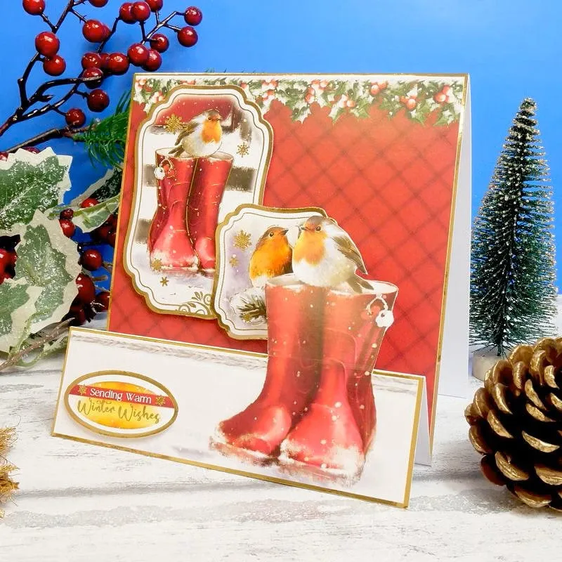 Hunkydory Winter Robins Luxury Topper Collection