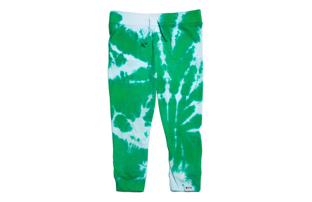Kids Lightweight Tie Dye Joggers in Green