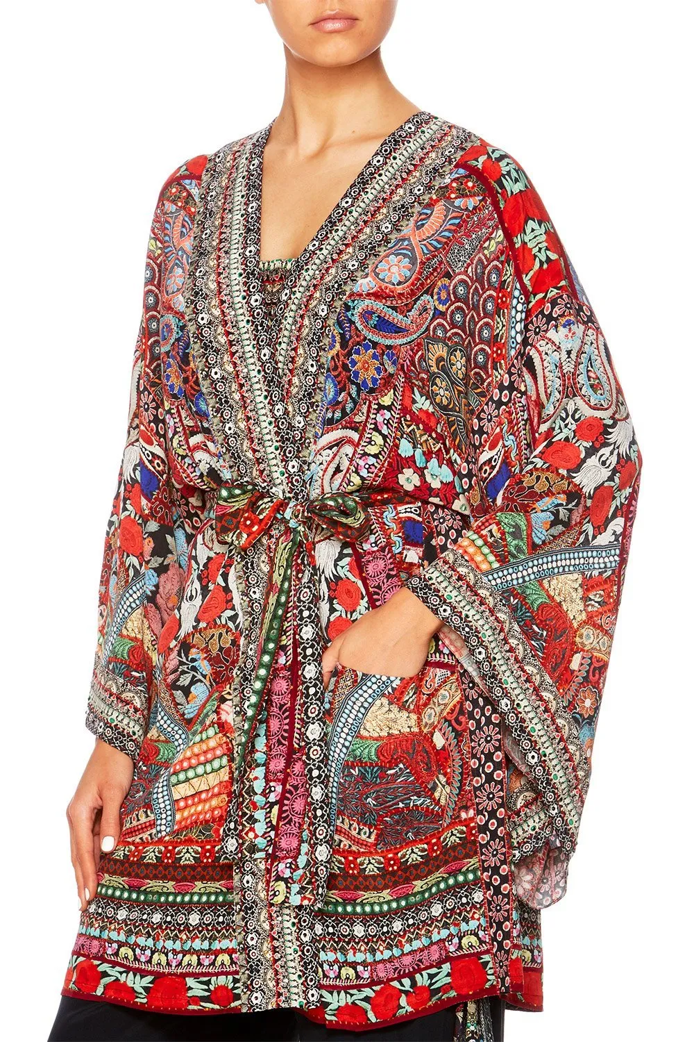 KIMONO WITH TIE BELT QUEEN ALIKA