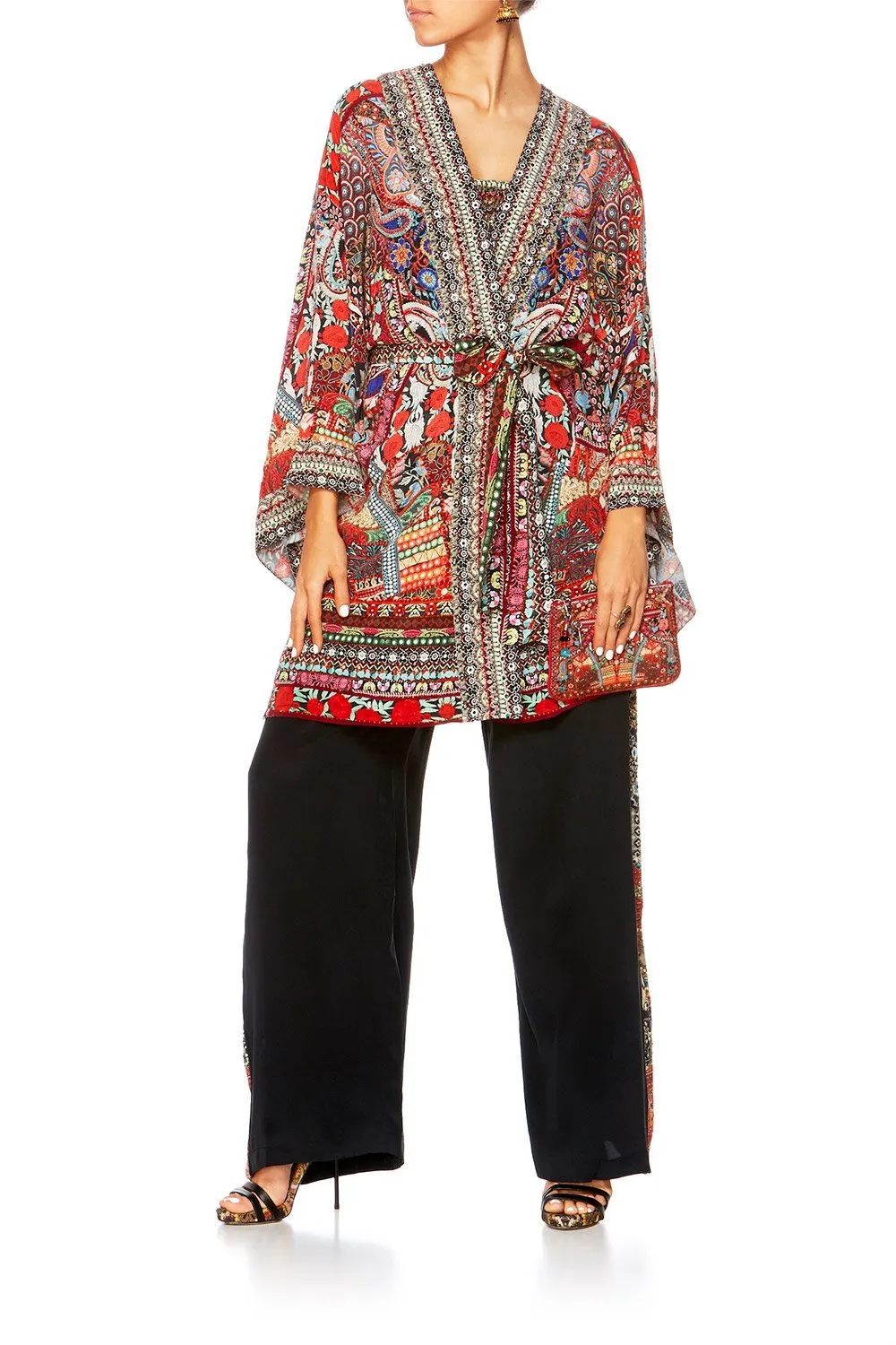 KIMONO WITH TIE BELT QUEEN ALIKA