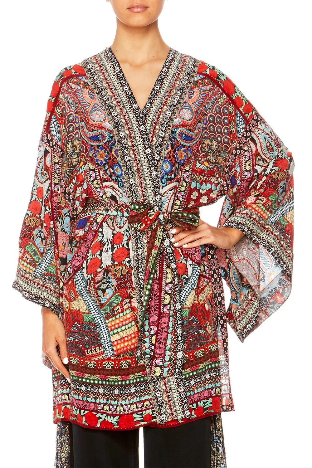 KIMONO WITH TIE BELT QUEEN ALIKA