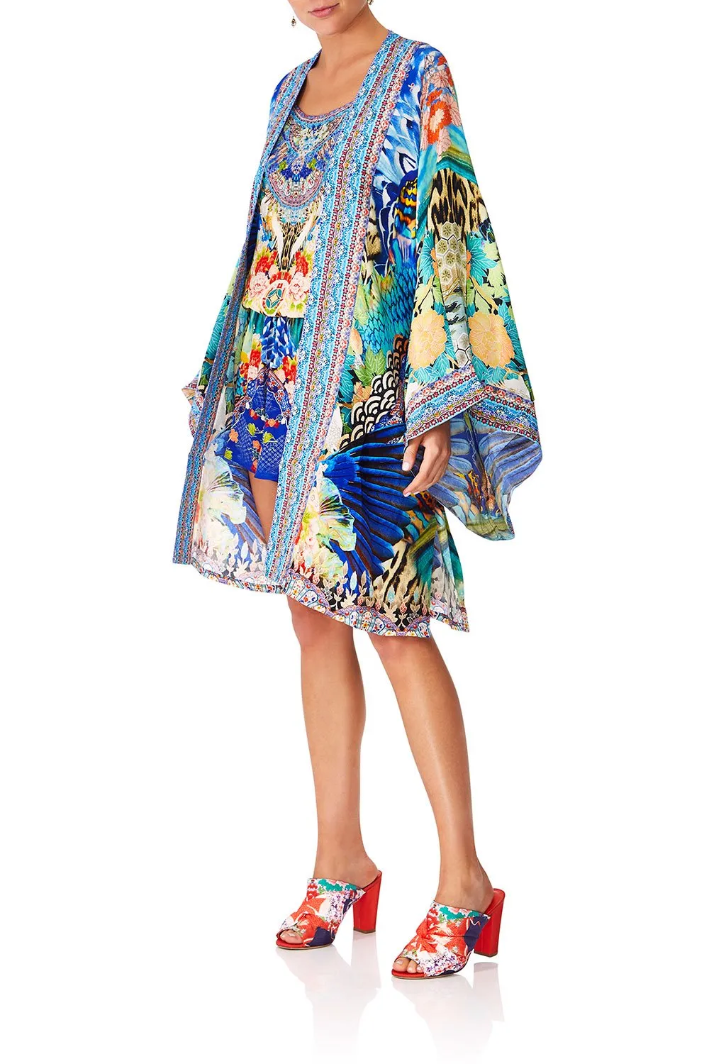 KIMONO W/TIE BELT SPACE COWGIRL