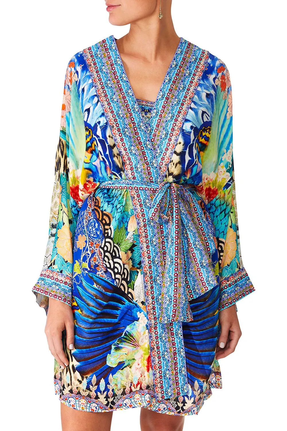 KIMONO W/TIE BELT SPACE COWGIRL