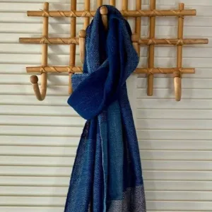 Lao Handwoven Cotton Scarf : Indigo