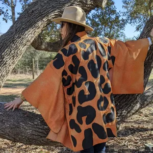 “Leopard Lady” Kimono Zulu Reimagined Vintage Kimono Artist Collaboration x Shelbi Nicole
