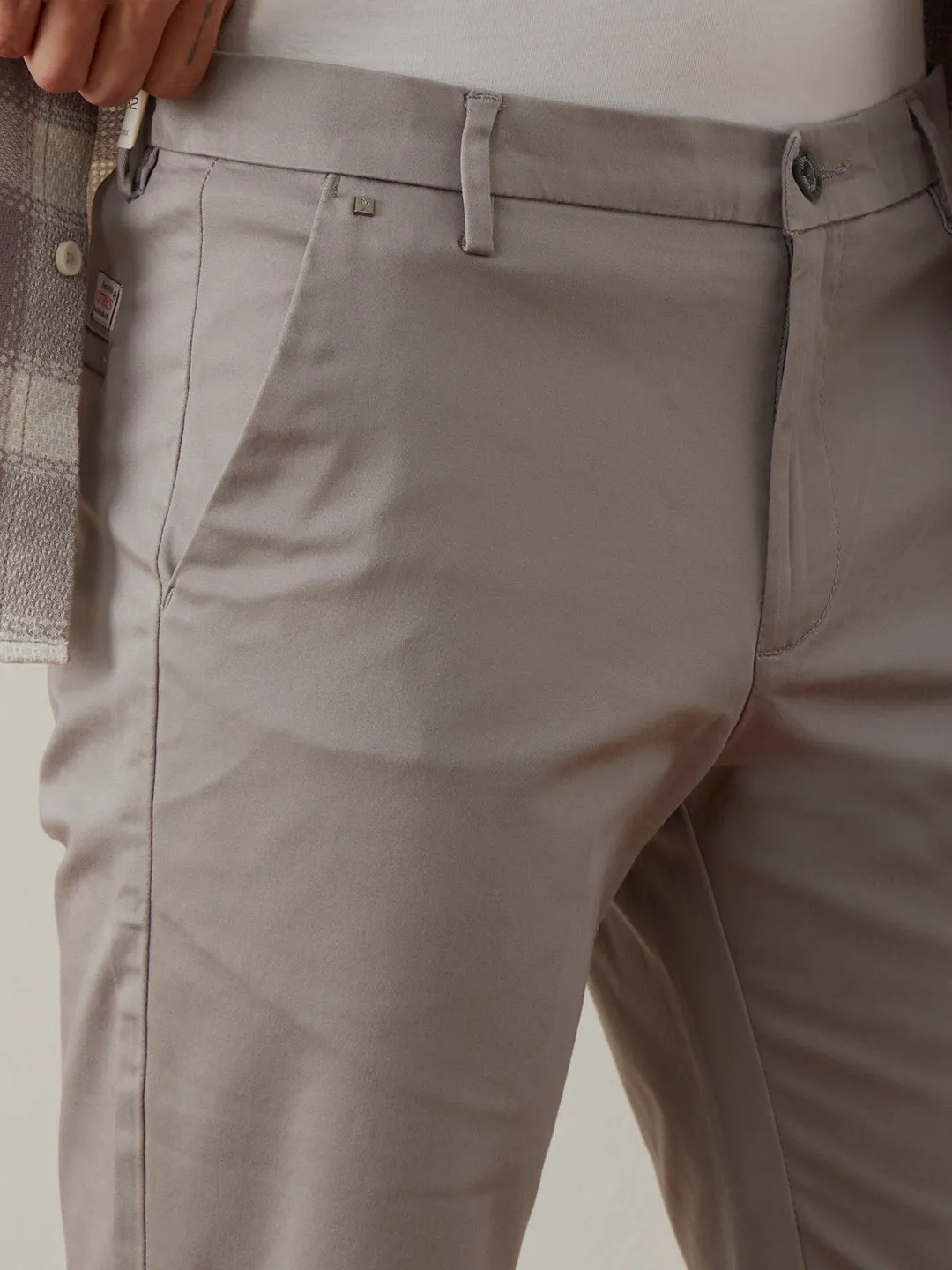 Light Grey Plain Shorts