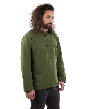 Long Sleeved Cotton Shirt Green