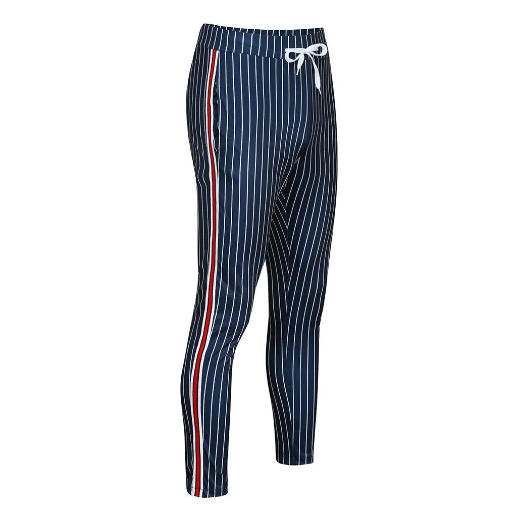Men's Casual Striped Joggers