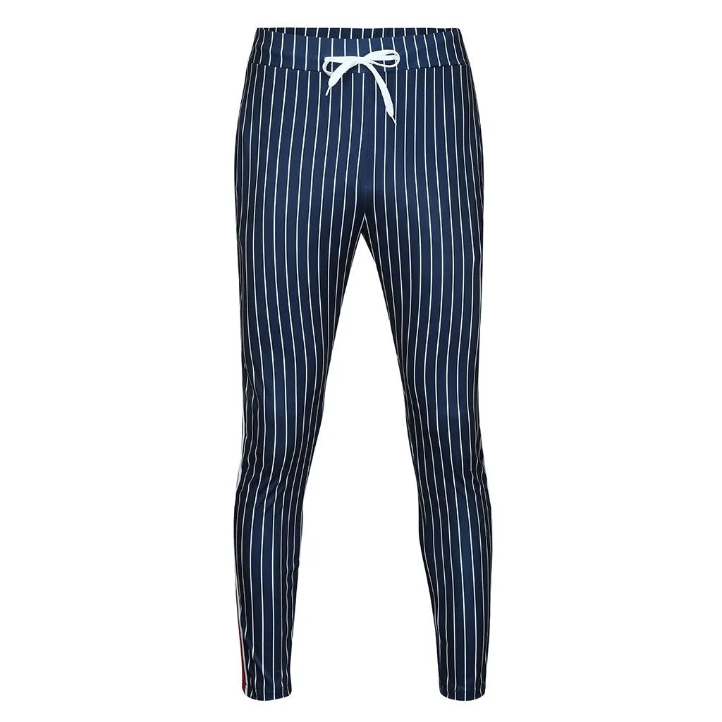 Men's Casual Striped Joggers