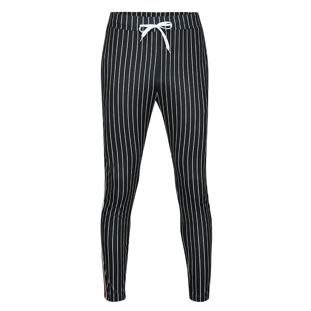 Men's Casual Striped Joggers