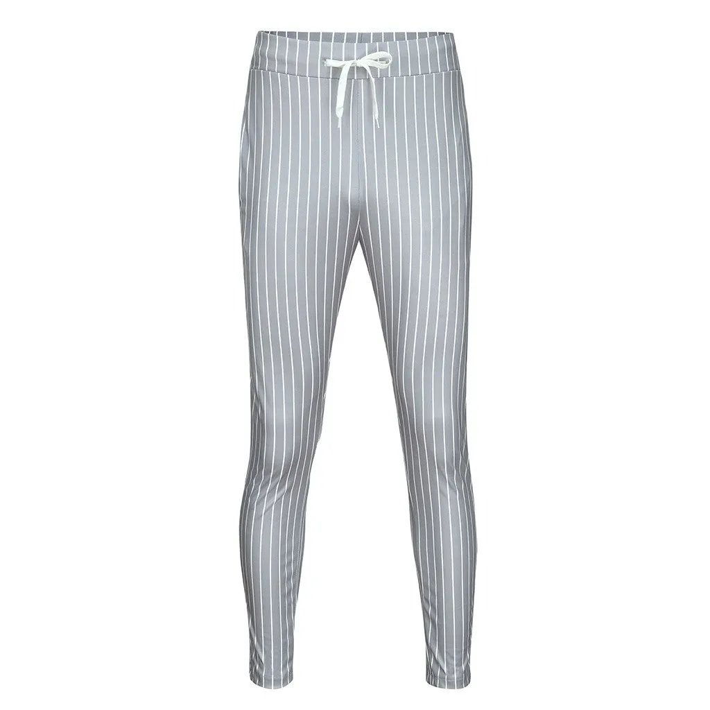 Men's Casual Striped Joggers