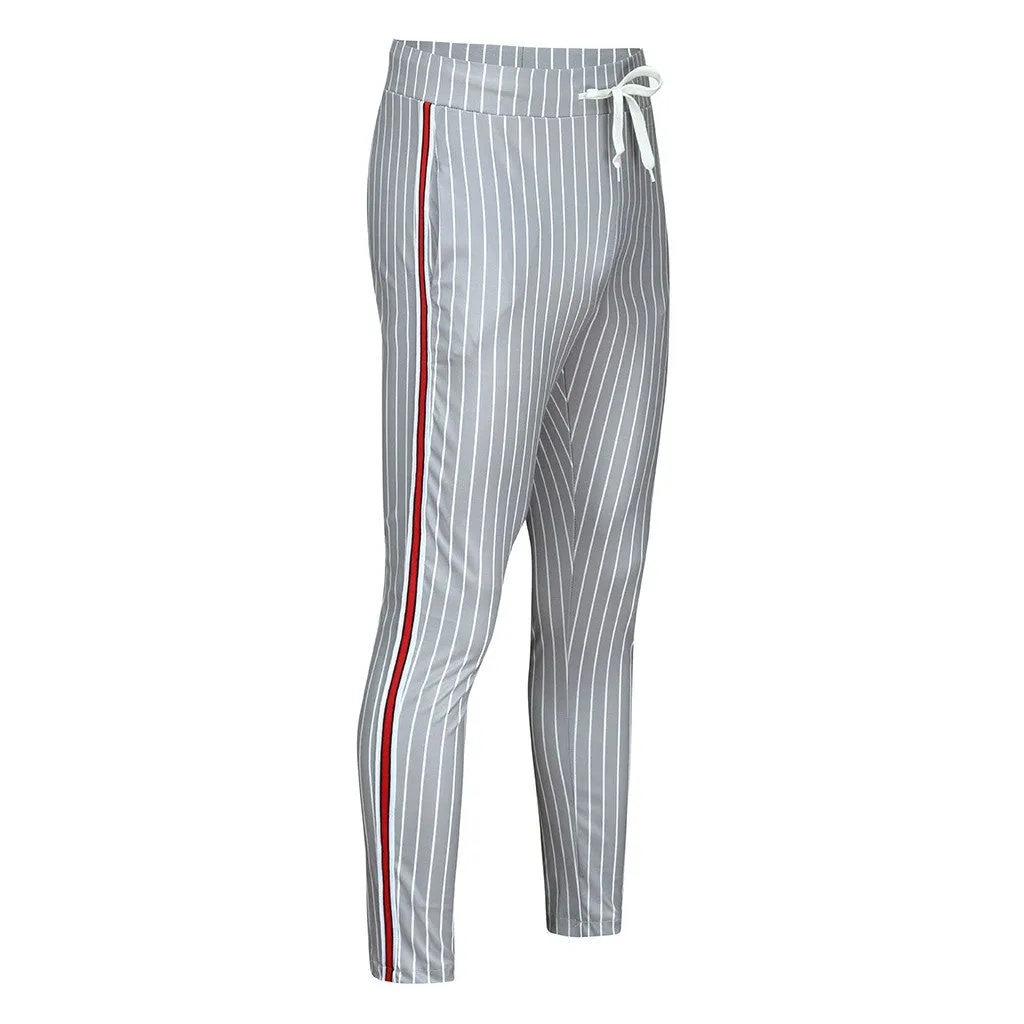 Men's Casual Striped Joggers