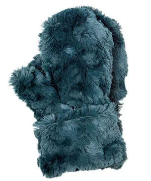 Mittens - Luxury Faux Fur in Peacock Pond