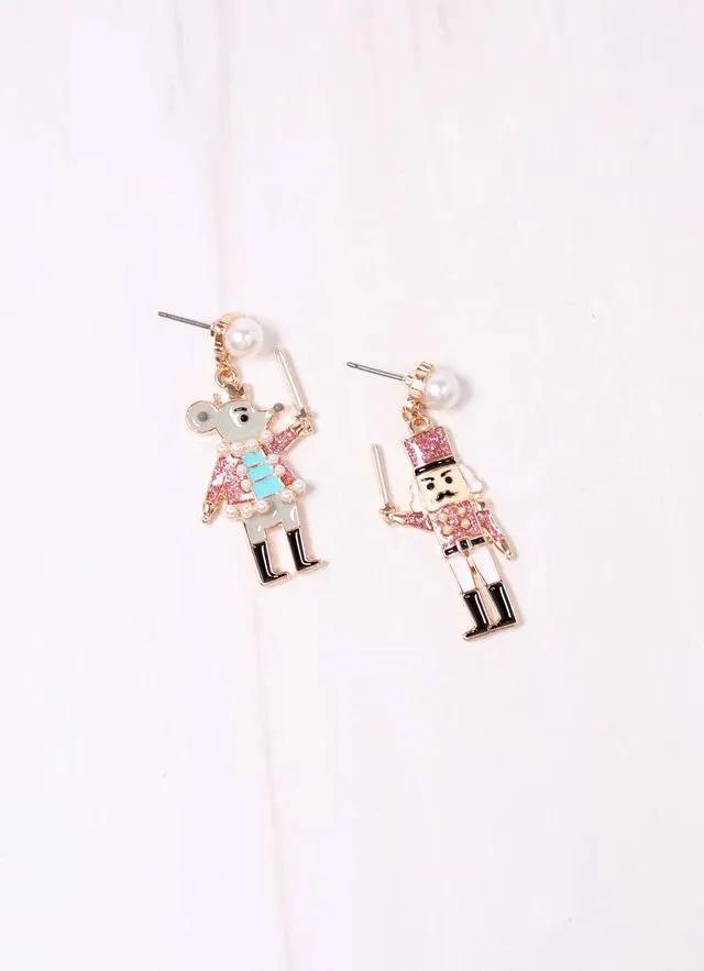 Mouse King and Nutcracker Earring