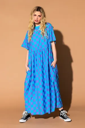 Never Too Much Oversized Dress in Blue   Lilac