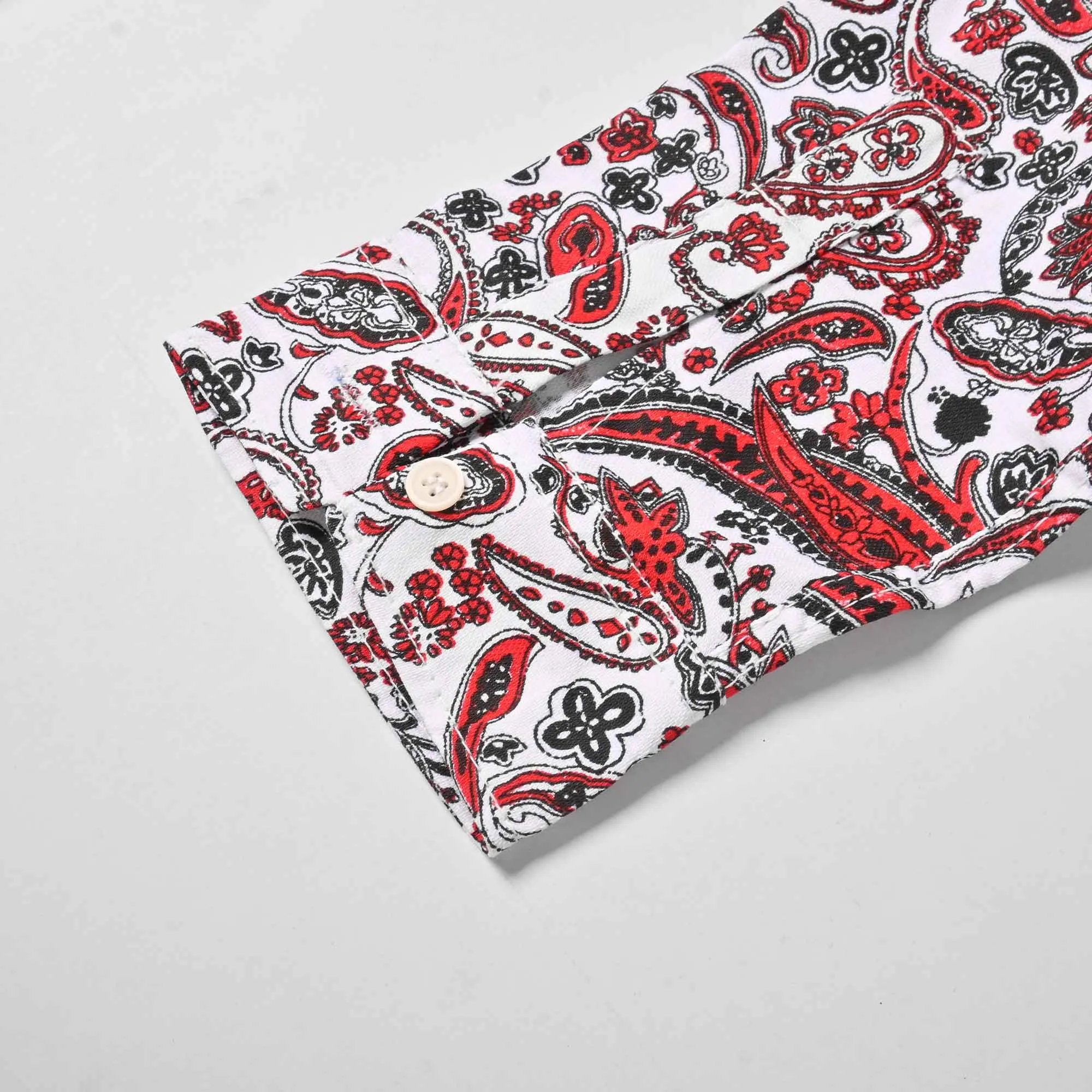 New Fashion Men's Leaf Printed Smart Fit Casual Shirt