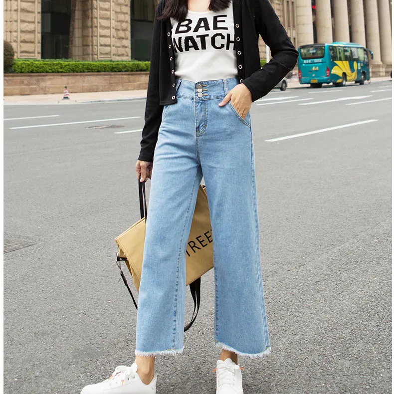 Pants Women Loose Denim Pants Carrot High Waist Harem Slim Look Pants