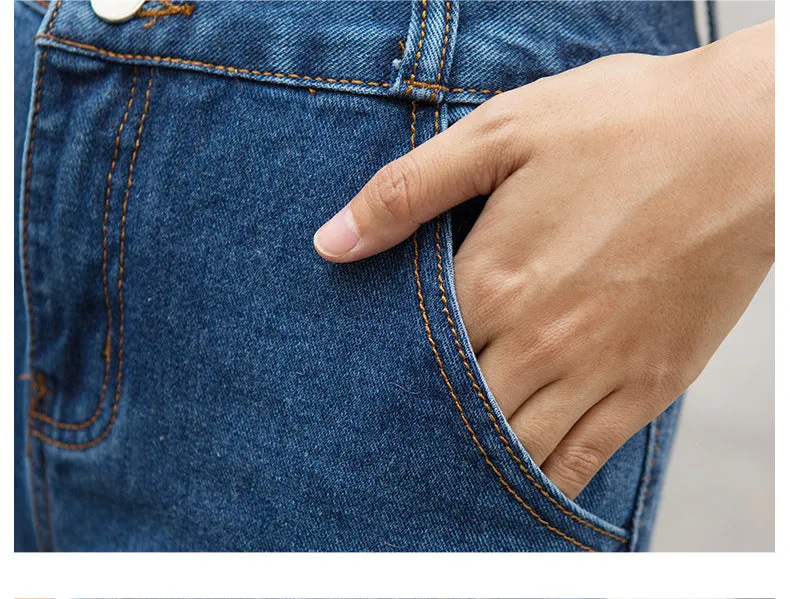 Pants Women Loose Denim Pants Carrot High Waist Harem Slim Look Pants