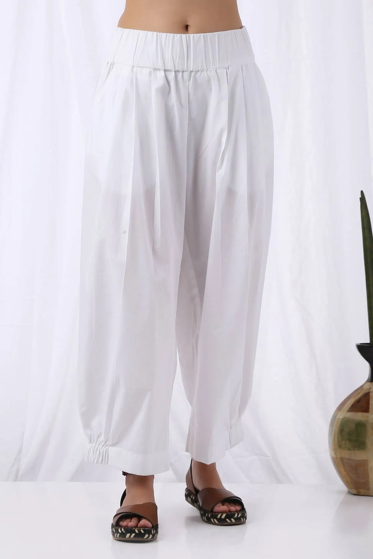 Pleated High Waist Pants