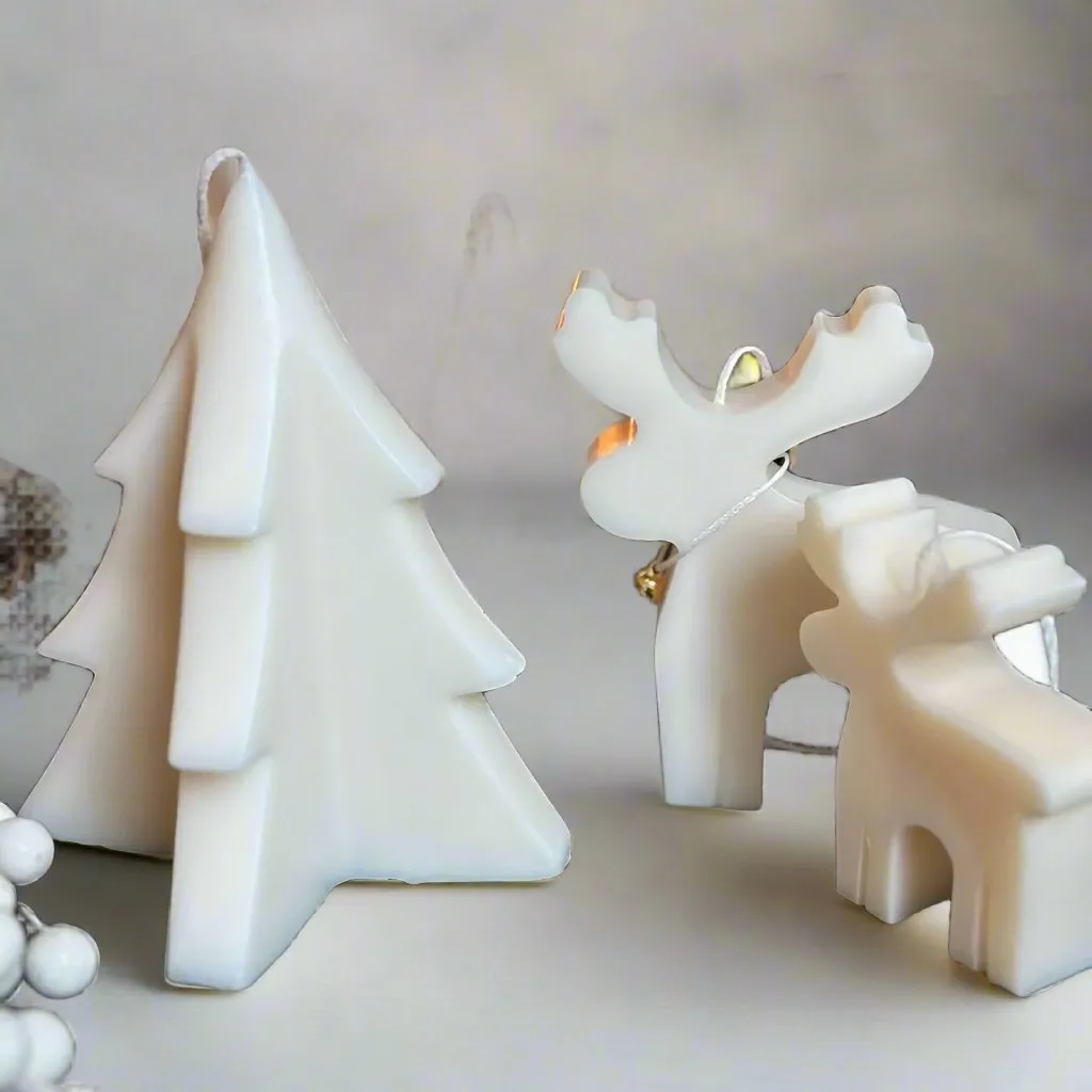 Reindeer Soy Wax Scented Candle Gift set Christmas Decoration