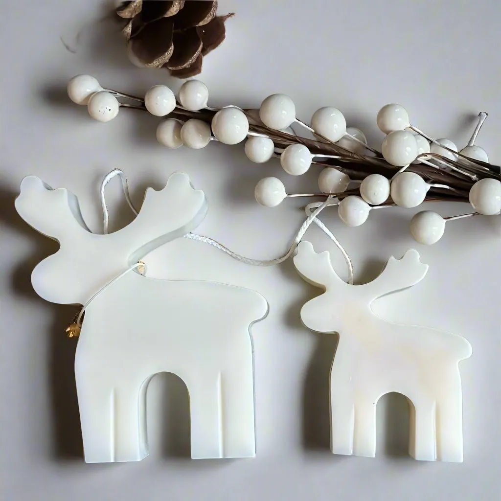 Reindeer Soy Wax Scented Candle Gift set Christmas Decoration