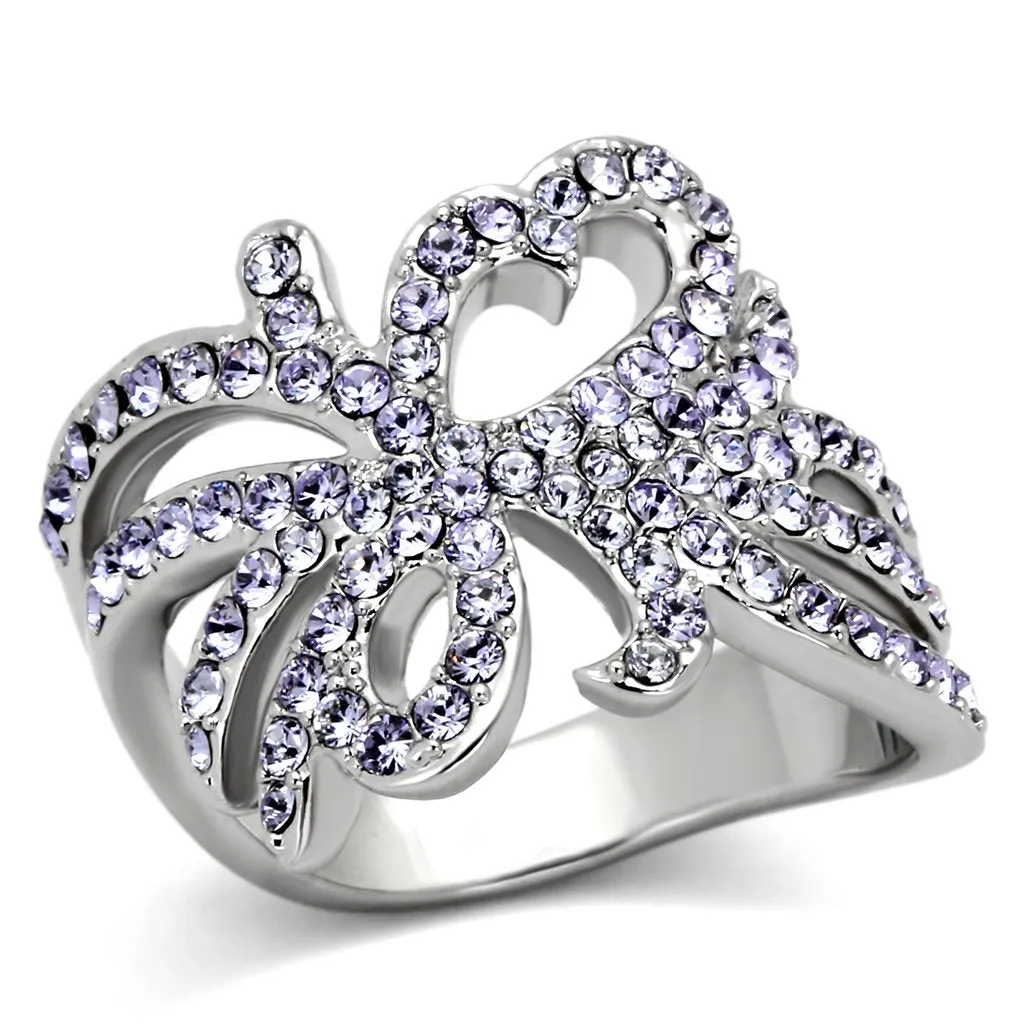Ring Top GRD Crystal Light Sapphire TK869 for Women Style Stainless