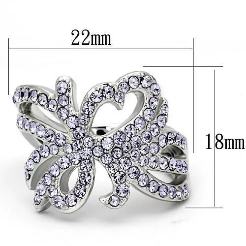 Ring Top GRD Crystal Light Sapphire TK869 for Women Style Stainless