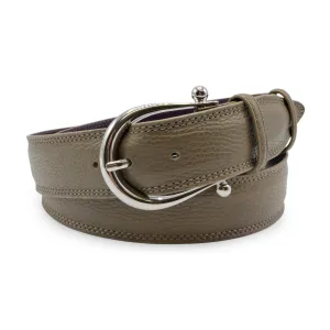 Tumbled Taupe Grey Casual Bogart Welt Bridle Belt