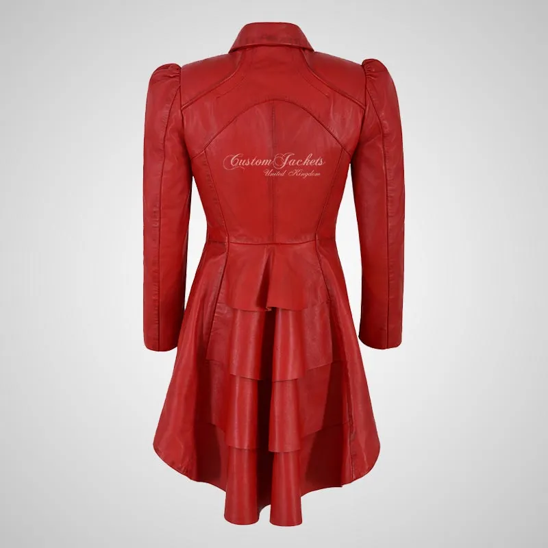 URBAN ELEGANCE Women Dove Tail Leather Coat