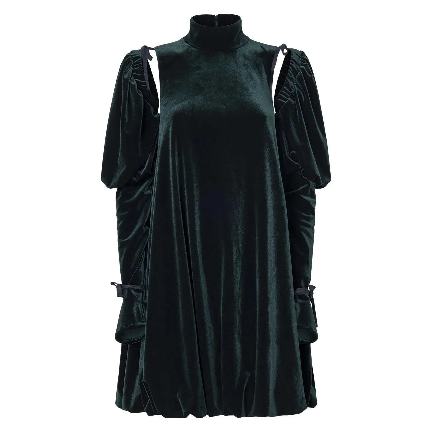 VELVET PUFF DRESS