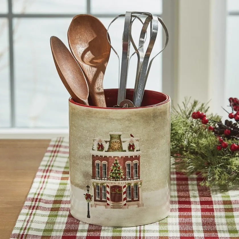 Vintage Town Square Utensil Crock