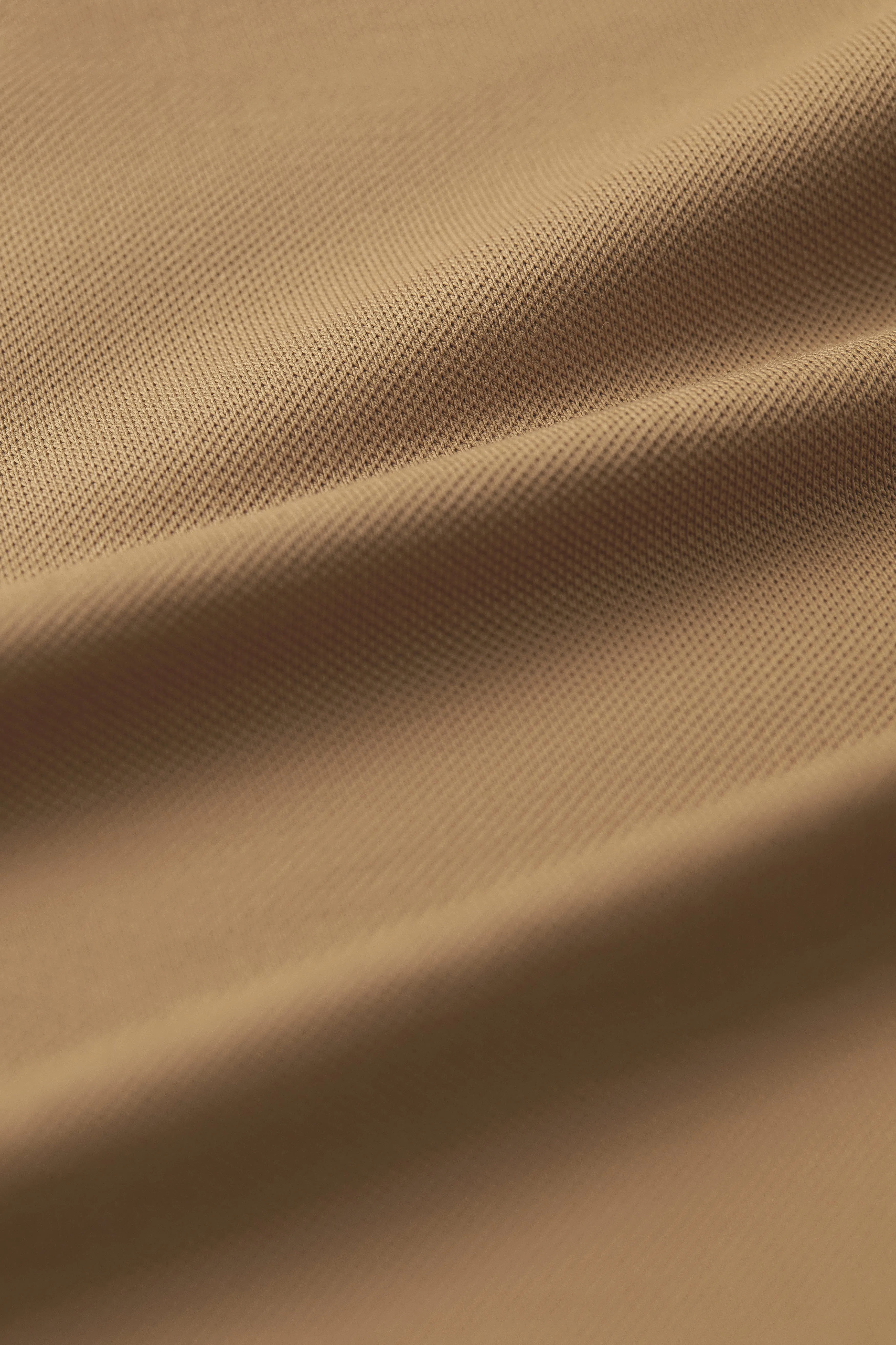 VISDRY™ Pique Long Sleeve Polo | Khaki KE0178