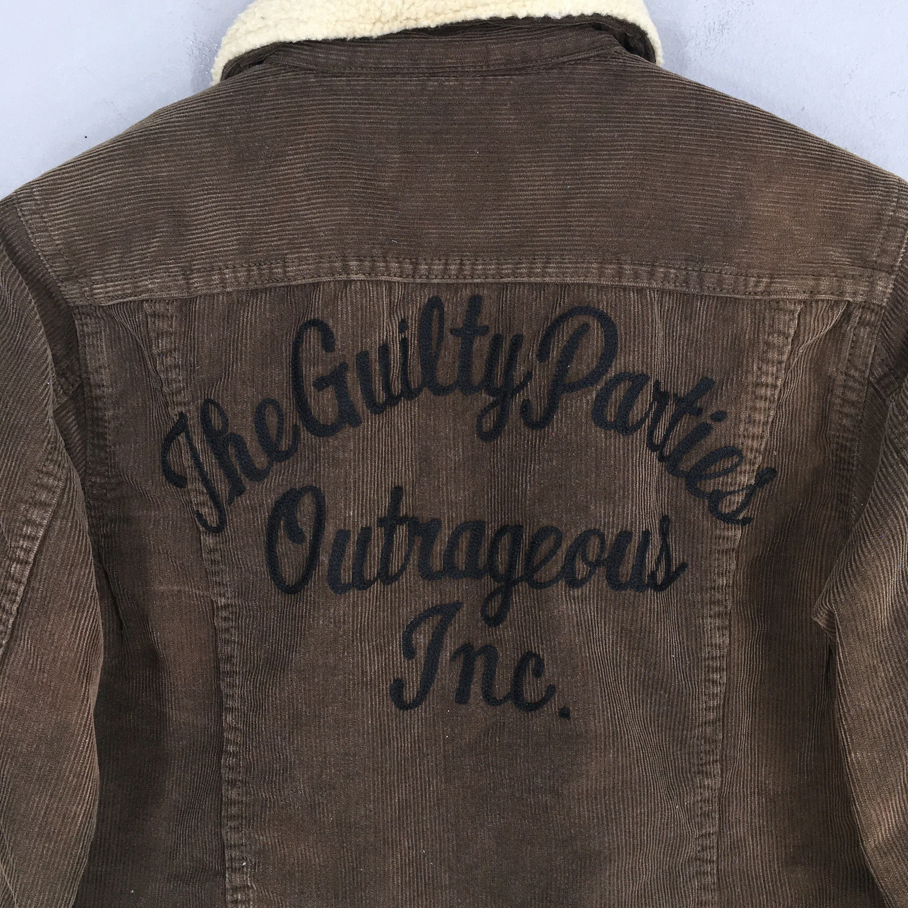 Wacko Maria The Guilty Party Brown Corduroy Trucker Jacket Small