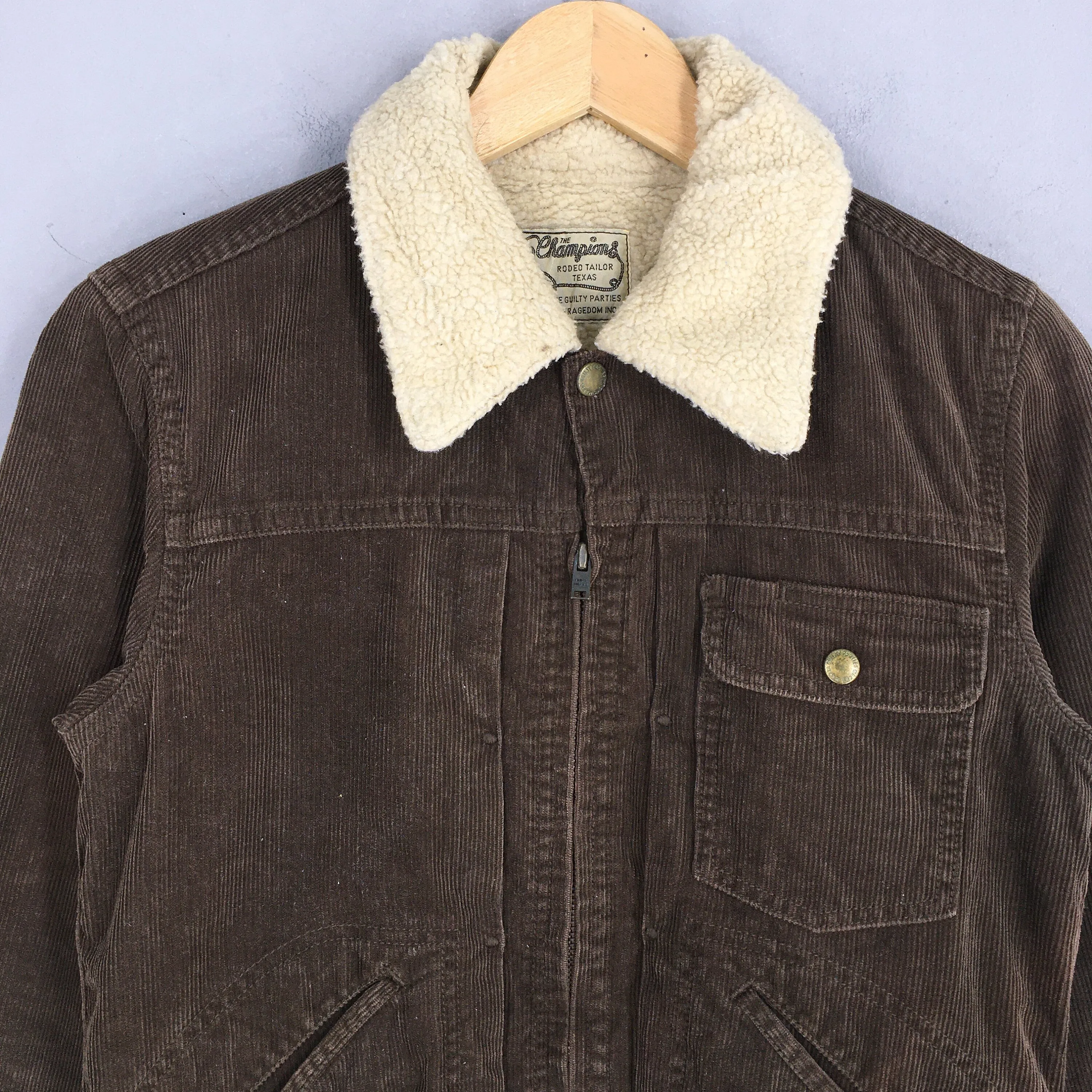Wacko Maria The Guilty Party Brown Corduroy Trucker Jacket Small