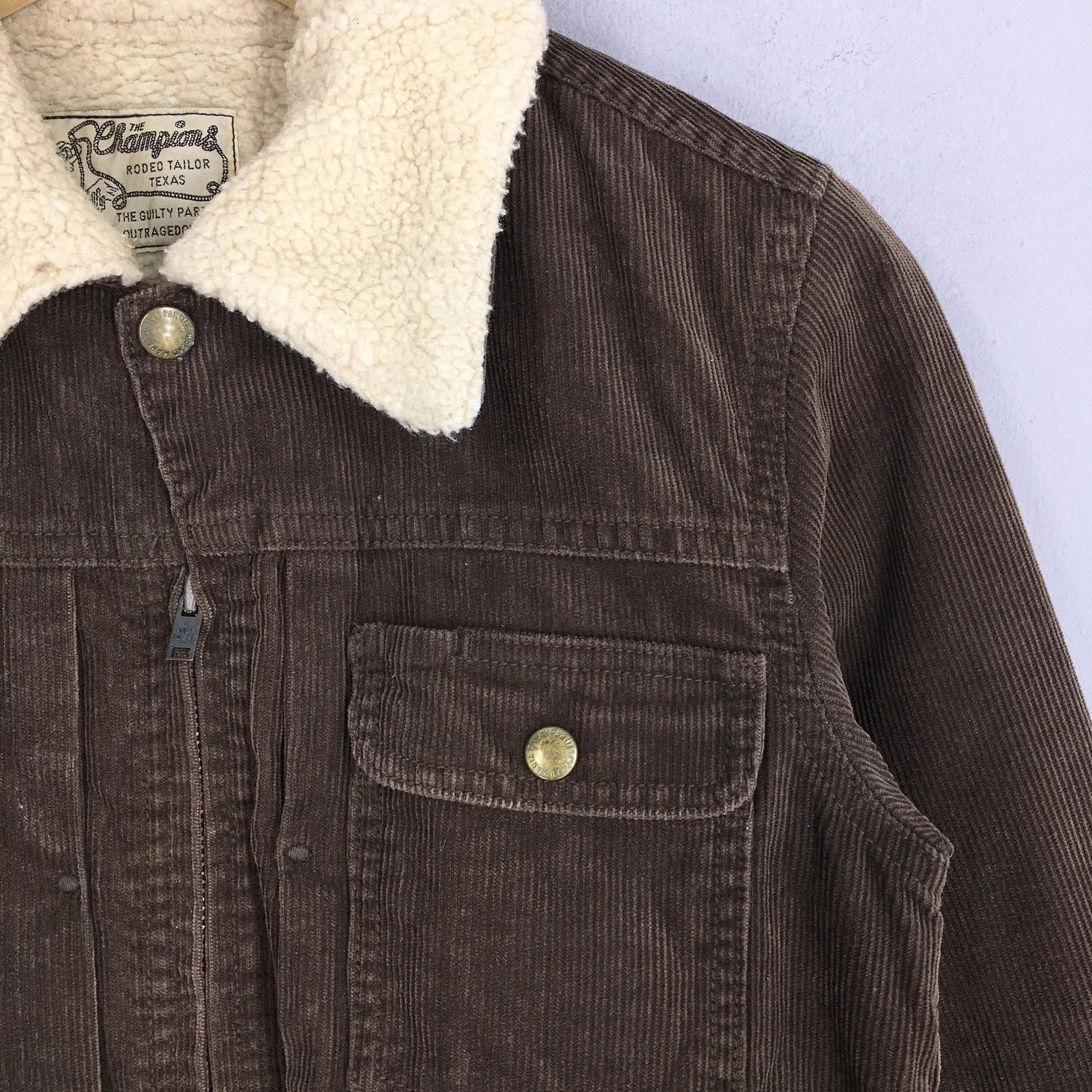 Wacko Maria The Guilty Party Brown Corduroy Trucker Jacket Small