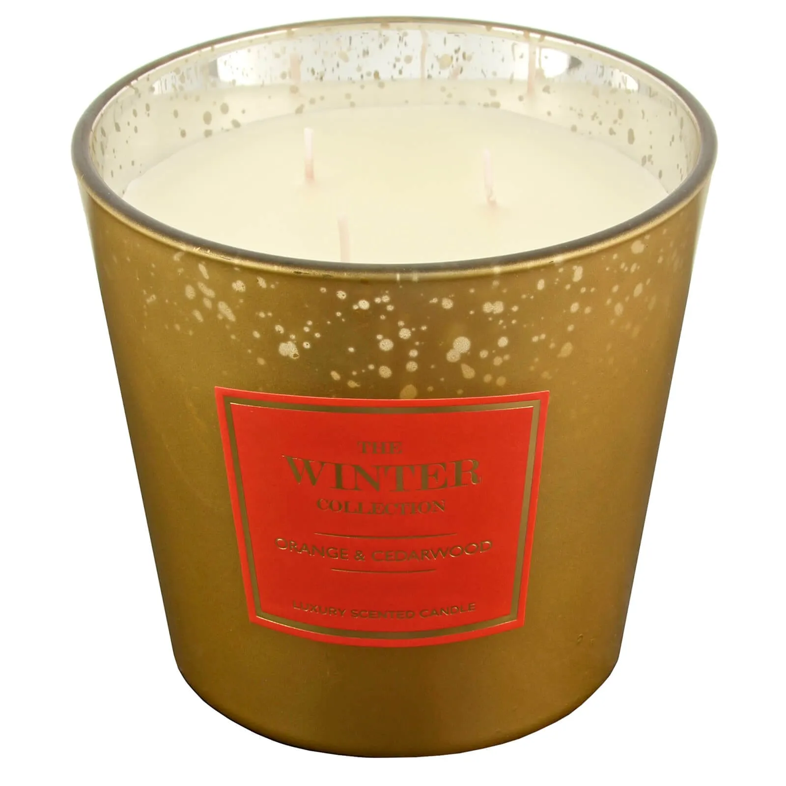 Winter Collection Large 3 Wick Scented Candle Metallic Finish