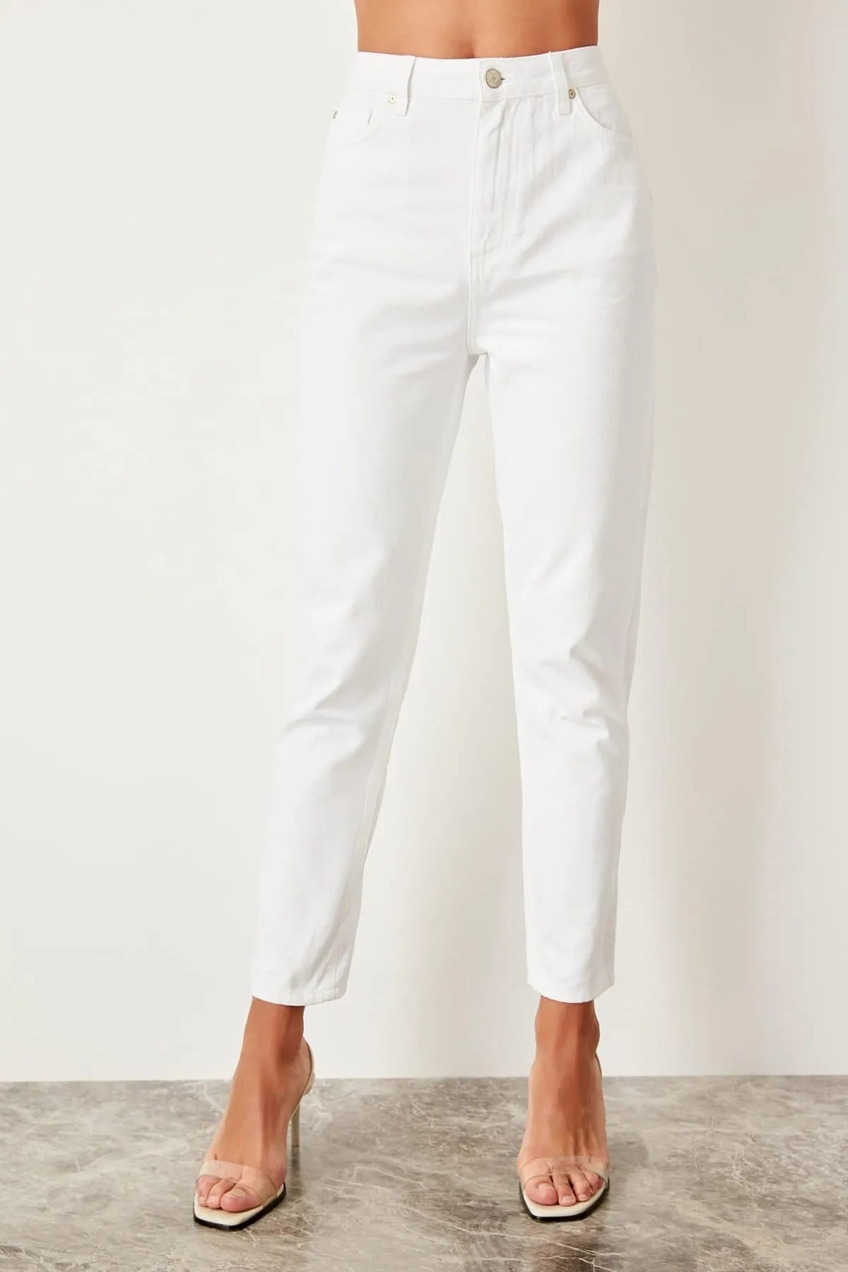 Women's Casual Cotton High-Waist Jeans