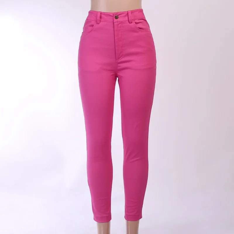 Women's Casual High Waist Skinny Stretchy Jeans
