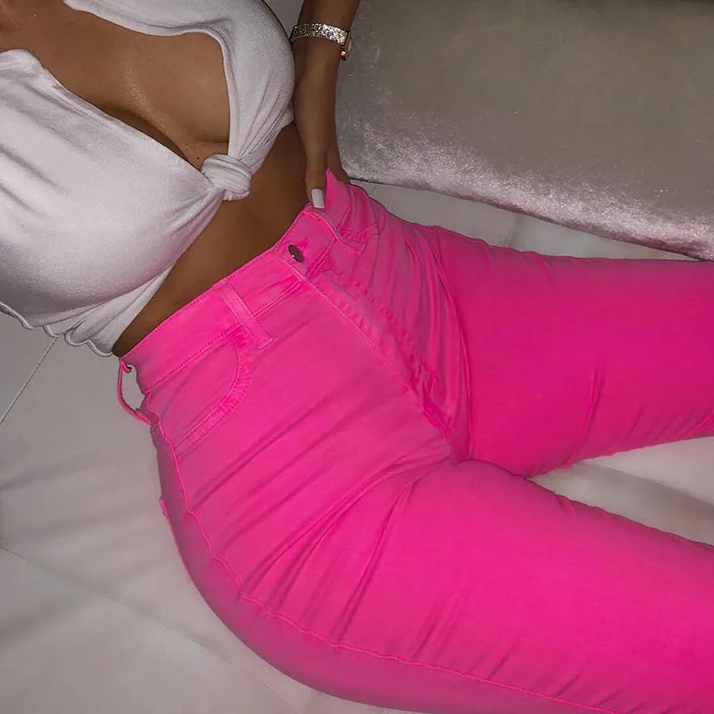 Women's Casual High Waist Skinny Stretchy Jeans