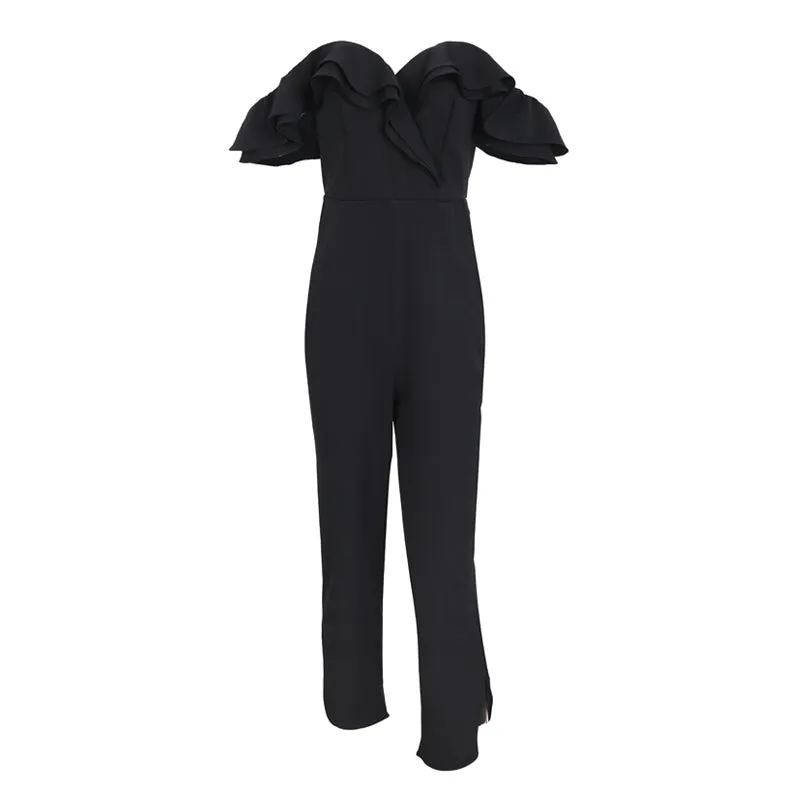 Women's Off-Shoulder High Waist Jumpsuit