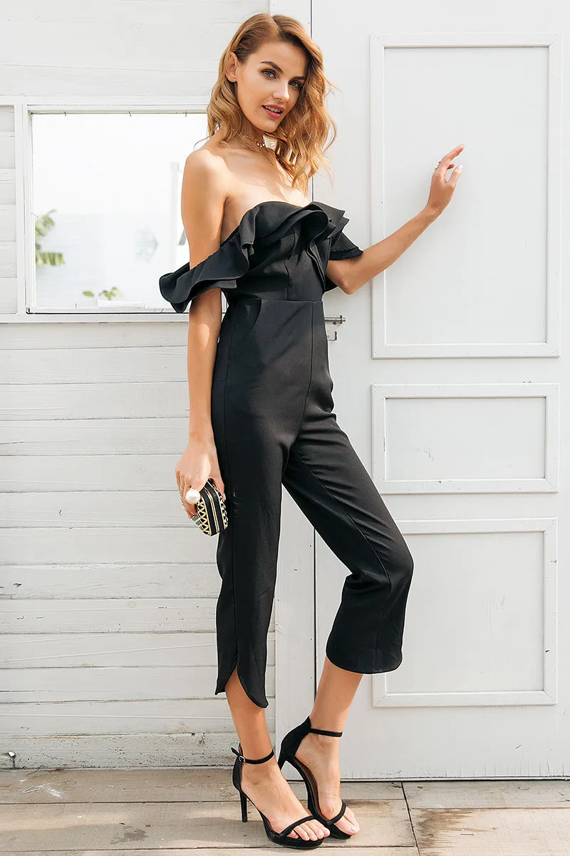 Women's Off-Shoulder High Waist Jumpsuit