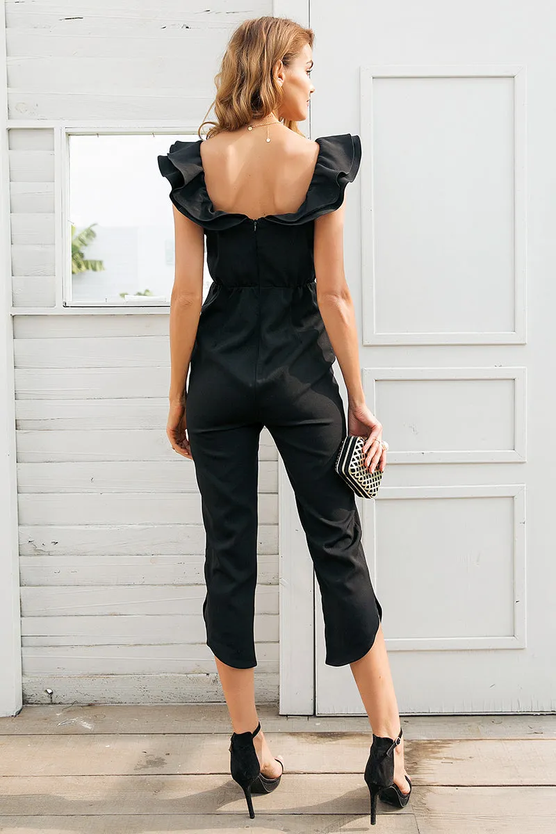 Women's Off-Shoulder High Waist Jumpsuit