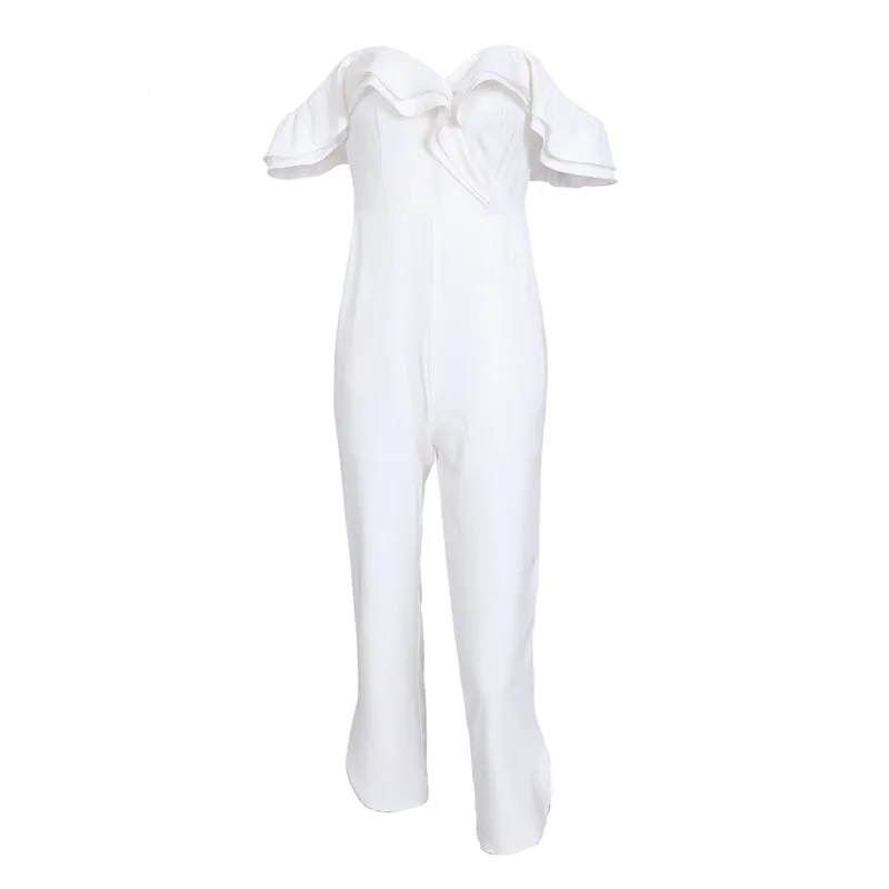 Women's Off-Shoulder High Waist Jumpsuit