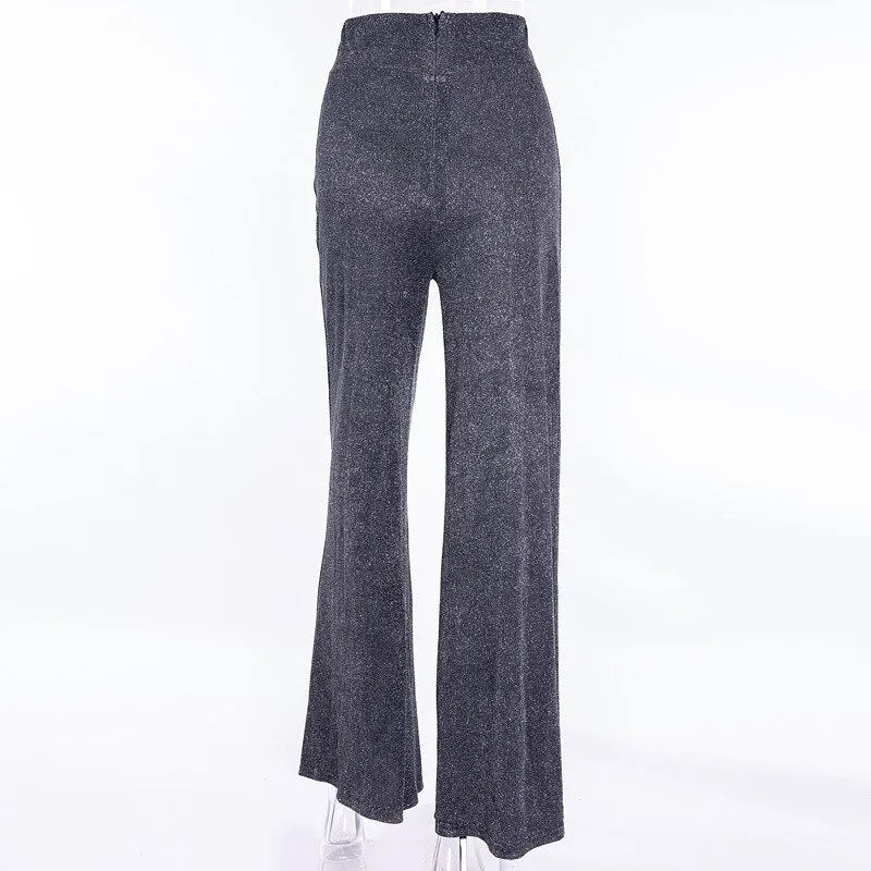 Women's Sequined Loose High-Waist Pants