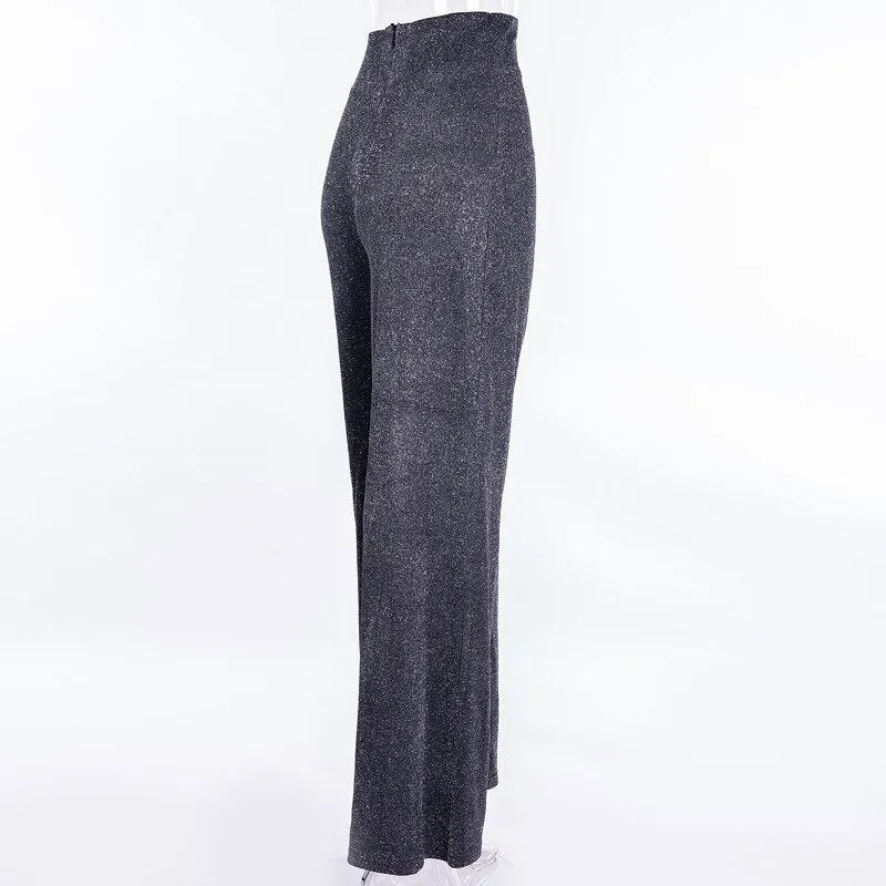 Women's Sequined Loose High-Waist Pants