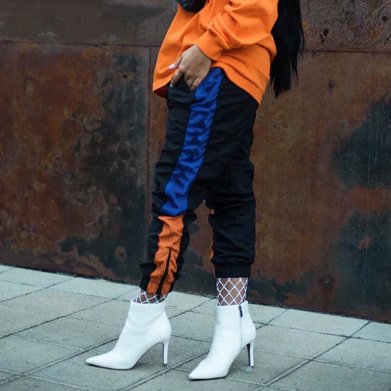 Women's Spring/Autumn Patchwork Slim High-Wait Fitness Pants
