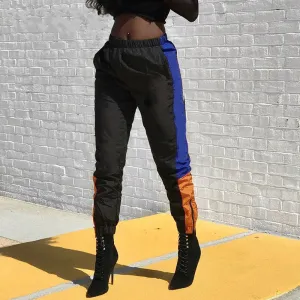 Women's Spring/Autumn Patchwork Slim High-Wait Fitness Pants