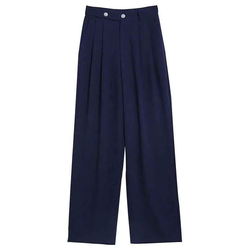 Women's Summer Casual Loose Long High Waist Pants